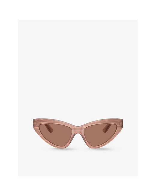Dolce & Gabbana Pink Dg4439 Cat-eye Acetate Sunglasses
