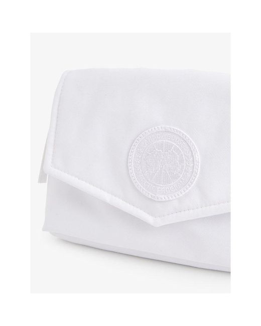 Canada Goose White Mini Brand-patch Woven Bumbag