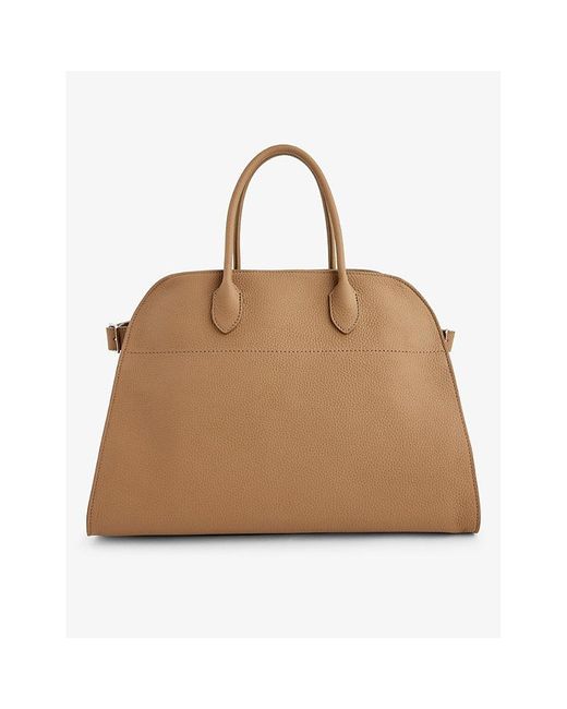 The Row Brown Soft Margaux 15 Top-handle Leather Bag