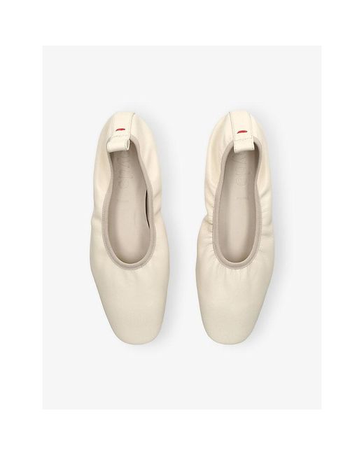 Aeyde Natural Dex Leather Ballet Flats
