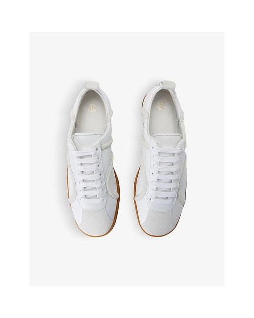 Totême  White Logo-pattern Low-top Leather Trainers