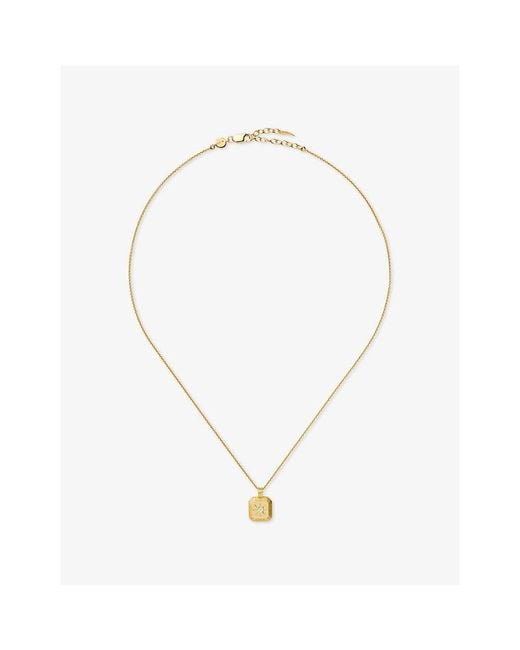 Missoma Metallic March Birthstone 18Ct Vermeil Plated Sterling Pendant Necklace
