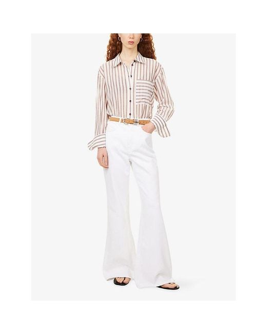 ME+EM White Leg Elongator Cotton Denim Jeans