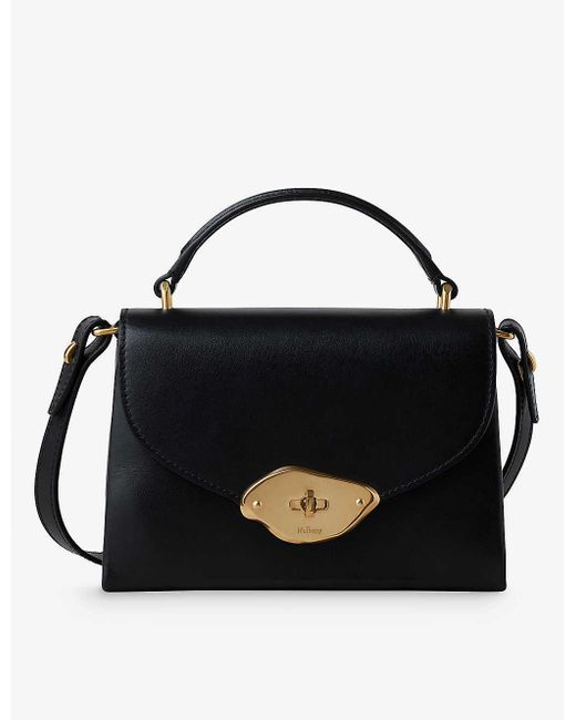 Mulberry Black Lana Small Leather Top-handle Bag