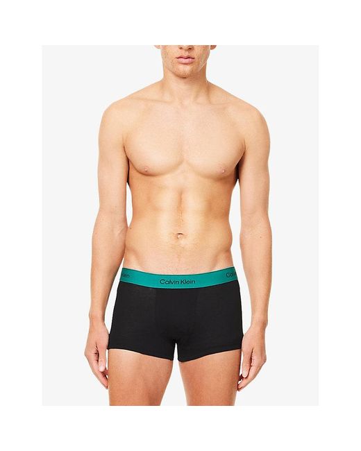 Calvin Klein Multicolor Icon Pride Logo-Waistband Pack Of Five Stretch-Cotton Trunks for men