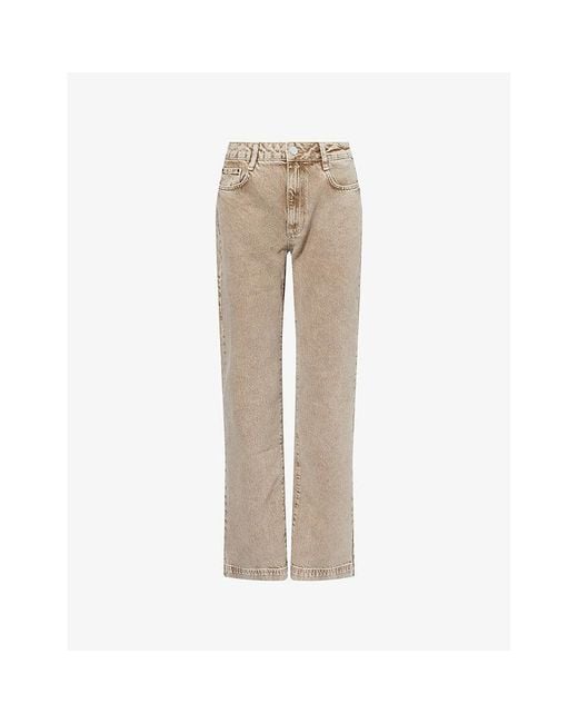 The Couture Club Natural Relaxed-Fit Straight-Leg Denim Jeans