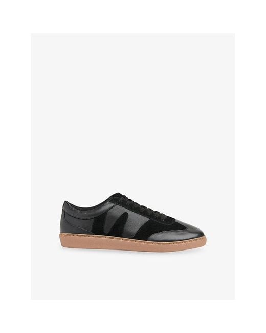 Whistles Black Suede And Leather Trainers