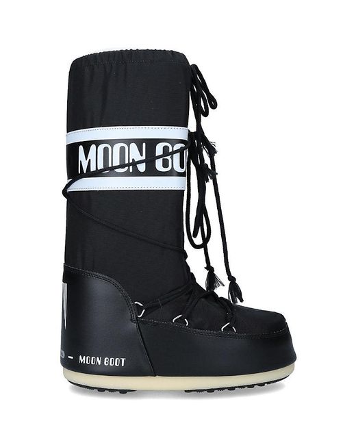 Moon Boot Black Icon Brand-print Shell Boots