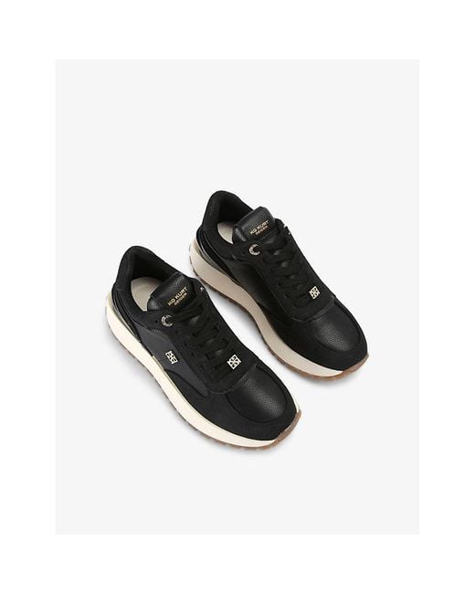 KG by Kurt Geiger Black Louisa Faux-Leather Low-Top Trainers