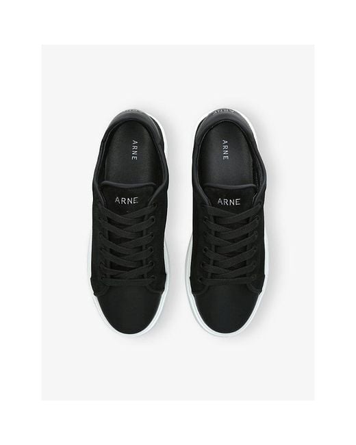 Arne Black Mid Court Suede Trainers for men