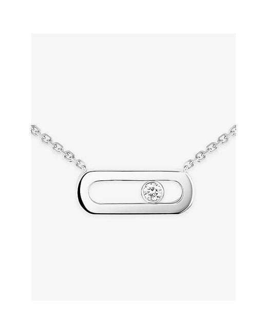 Messika White Move Uno 18Ct And 0.02Ct Diamond Necklace
