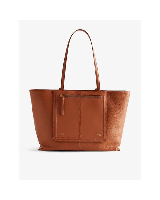 Ted Baker Brown Nish Leather Tote Bag