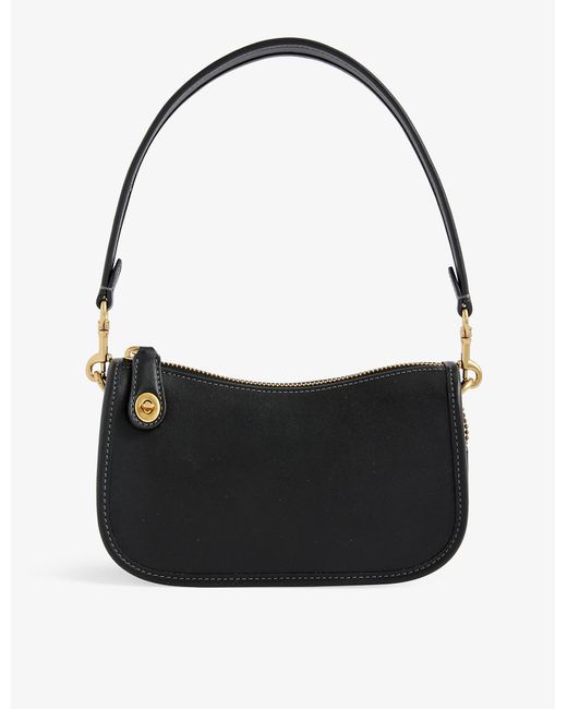 COACH Swinger Leather Shoulder Bag in Black Lyst