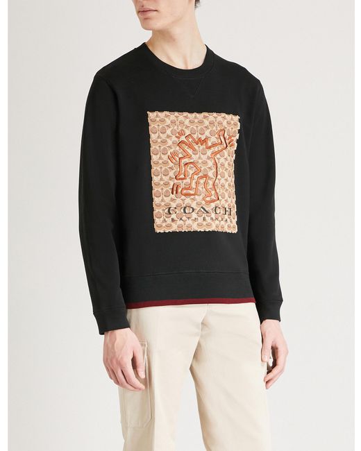 COACH Black Coach X Keith Haring Cotton Sweatshirt for men