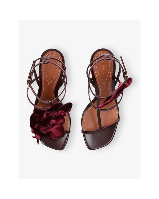 Zimmermann Pink Orchid 85 Leather Sandals