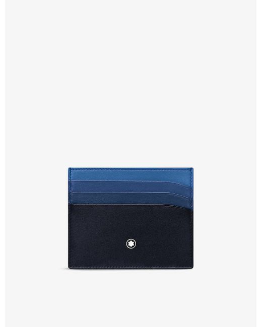 Montblanc Blue Meisterstück Degradé Leather Card Holder for men