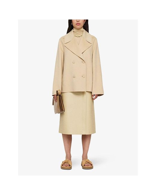 Joseph Natural Gilkes Relaxed-fit Wool And Silk-blend Coat