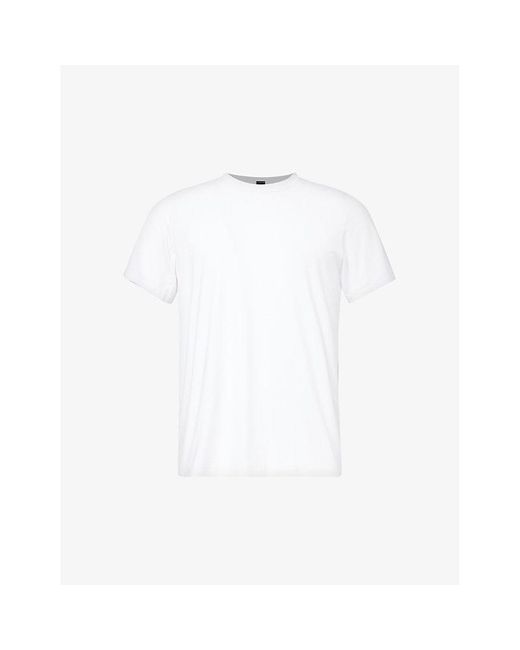 lululemon athletica White Fundamental Rubberised-logo Stretch-woven T-shirt for men