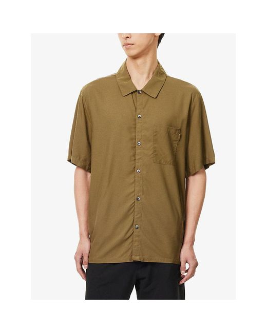 Calvin Klein Green Brand-tab Relaxed-fit Woven Shirt X for men