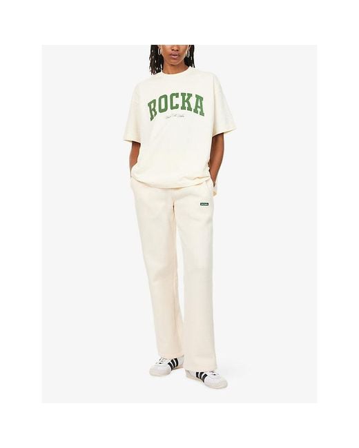 Ru & Rocka Natural Core Straight-Leg Cotton-Jersey Jogging Bottoms