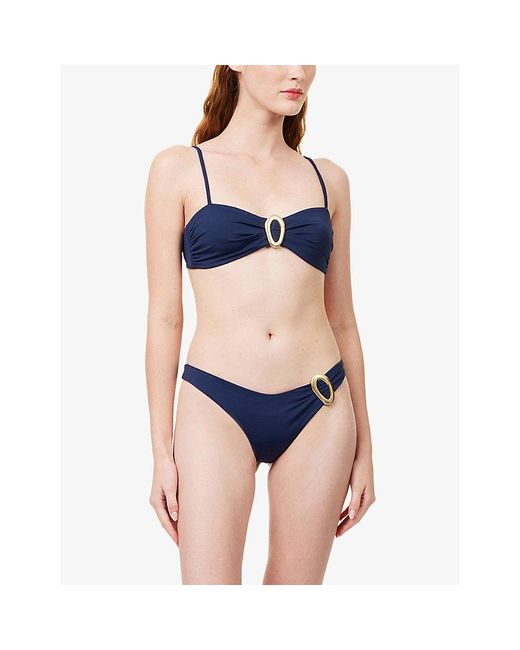 Away That Day Blue Cabo Verde Bikini Bottoms