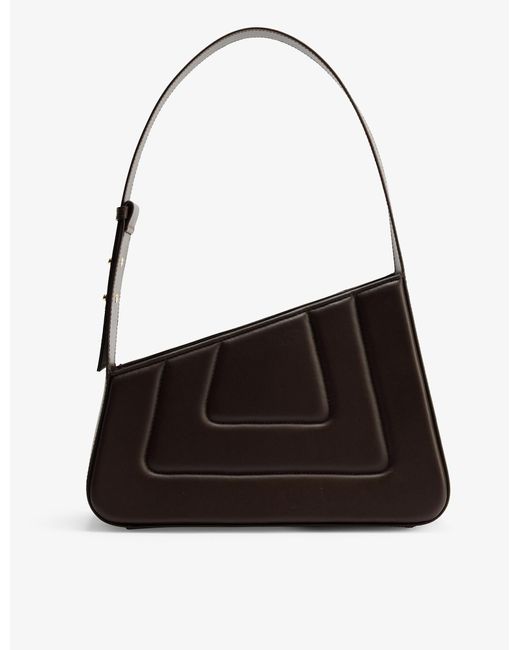 D'Estree Albert Medium Quilted Leather Shoulder Bag in Dark Brown