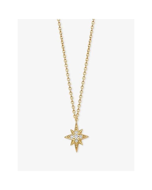 Astley Clarke Metallic North Star 14Ct- And 0.035Ct Lab-Grown Diamond Pendant Necklace