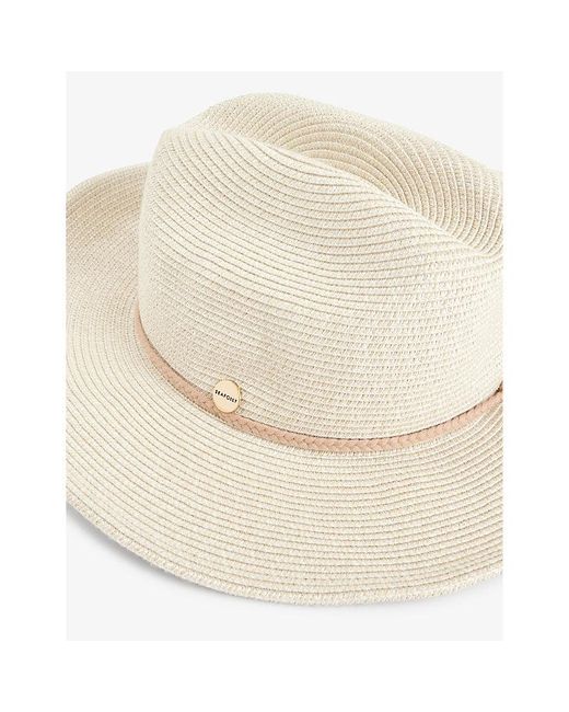 Seafolly White Coyote Packable Woven Hat
