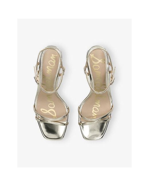Sam Edelman White Presley Leather Heeled Sandals