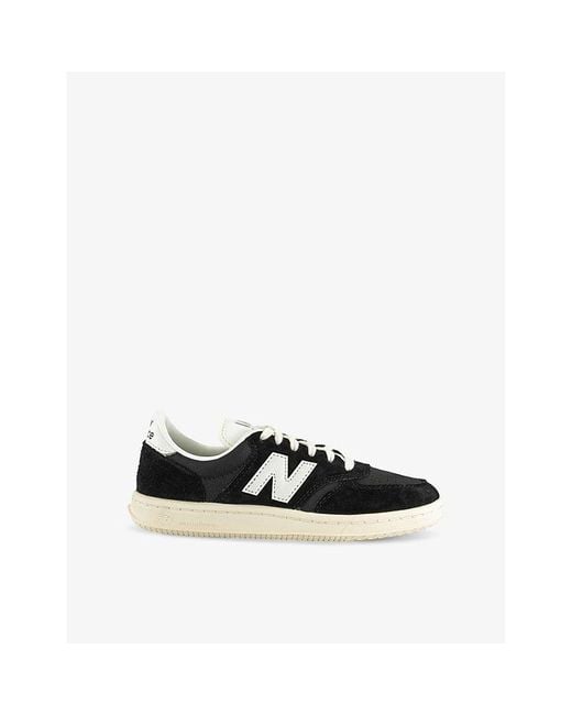 New Balance Black T500 Suede Low-Top Trainers for men