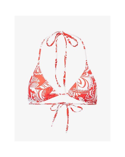 Melissa Odabash Red Adelaide Bikini Top