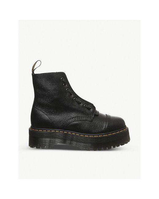 Dr. Martens Black Sinclair Platform Leather Boots