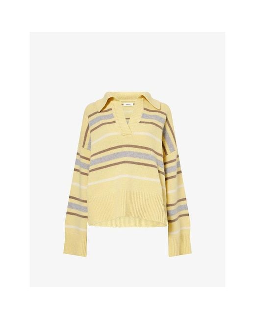 Skall Studio Yellow Paul V-Neck Wool Jumper