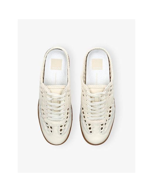 Dolce Vita Natural Notice Woven Backless Trainers