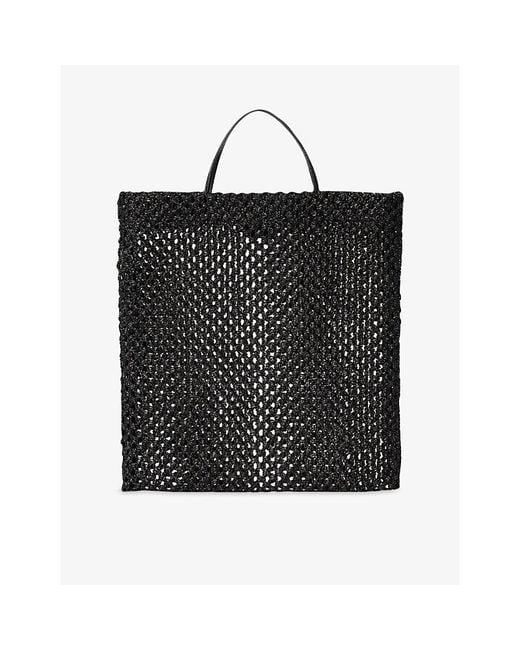The Row Black Mini Barn Nylon Tote Bag