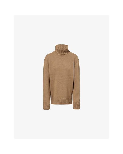 Totême Natural Relaxed-Fit Turtle-Neck Cashmere Jumper