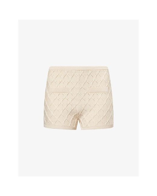Devon Windsor Natural Rhea Knitted Shorts