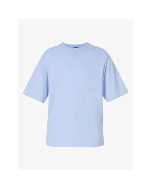 Sweaty Betty Blue Elevated Cotton-Jersey Longline T-Shirt