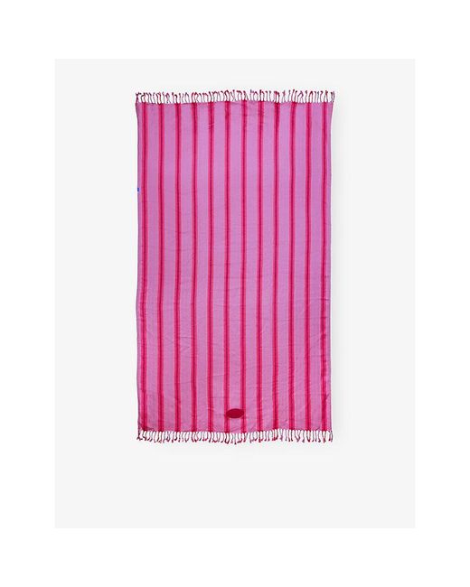 Havaianas Purple Pareo Striped Cotton Beach Towel