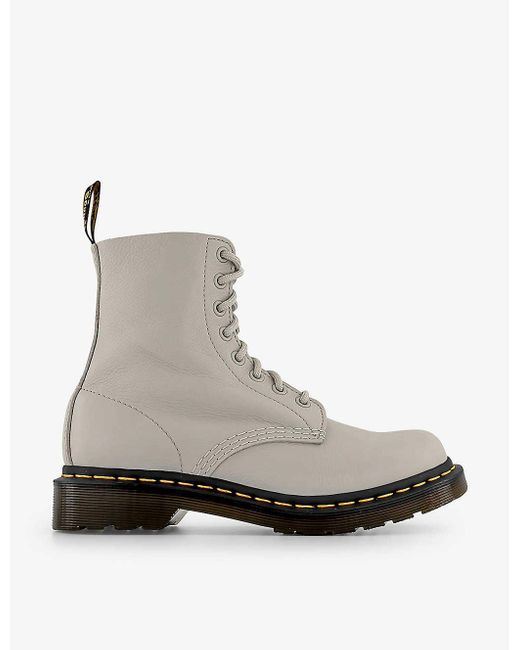 Dr. Martens Gray 8-eyelet Leather Boots