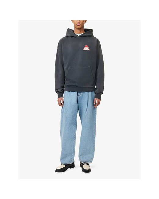Duke & Dexter Blue World Champ Graphic-Print Cotton Hoody for men