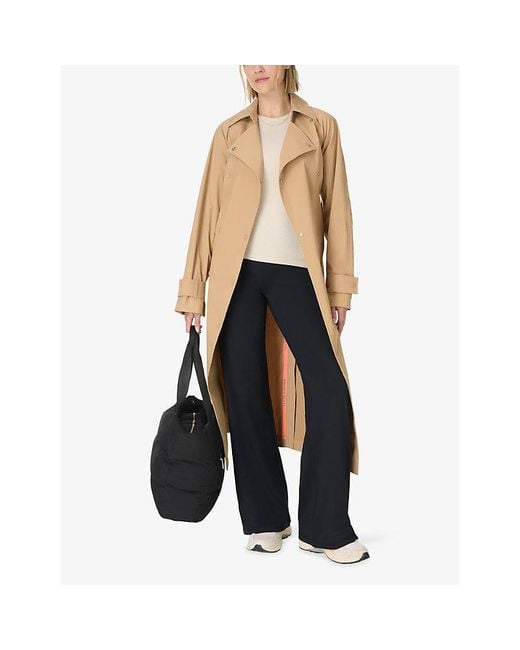 Sweaty Betty Black All Day 30-Inch Wide-Leg Jersey Trousers