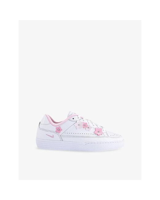 Nike White Tennis Centre Leather Trainers