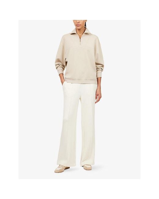 Varley White The Wide-Leg 30In Drawstring Stretch-Woven Jogging Bottoms