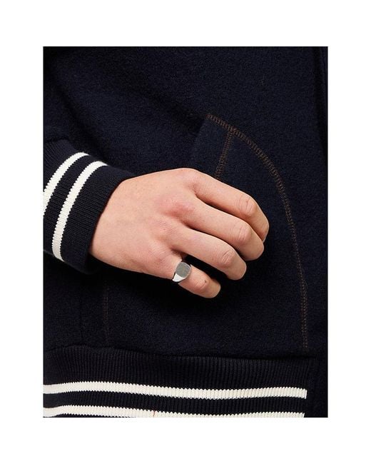Tom Wood White Kay Satin Rhodium-Plated Sterling- Ring for men