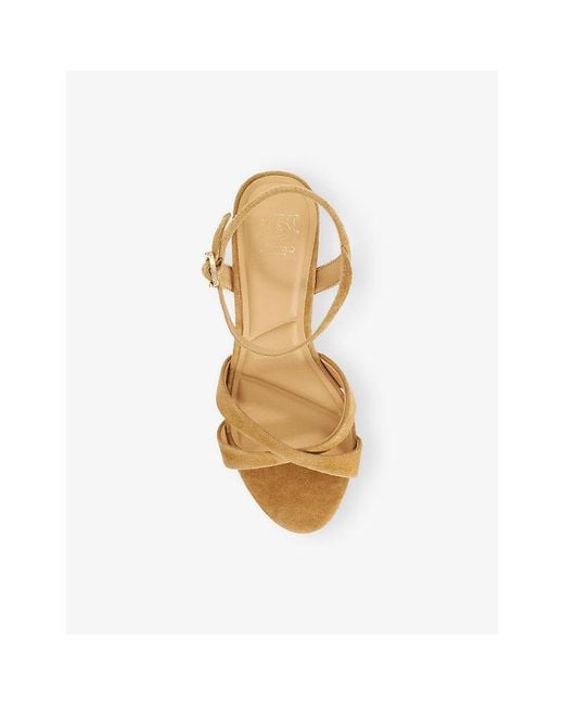 Dune Multicolor Kalans Stack Leather Wedge Sandals