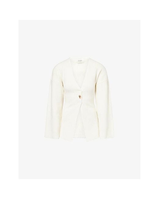 Dissh White Scout Long-Sleeves Knitted Top