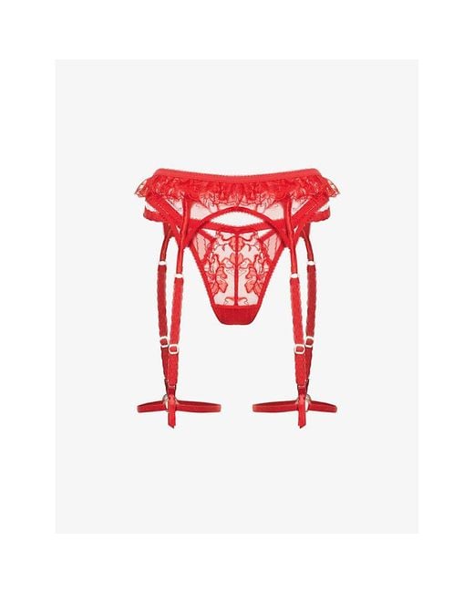 Lounge Underwear Red Danielle Lace Two-piece Set