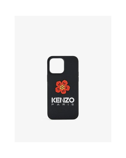 KENZO Black Logo-embossed Iphone 14 Pro Max Case for men