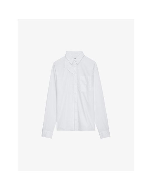 Zadig & Voltaire White Tyrone Relaxed-fit Long-sleeve Cotton Shirt